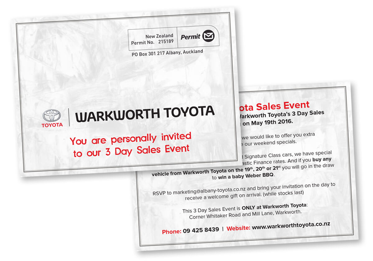 Toyota Invitation Design | Graphic Design | David McLean